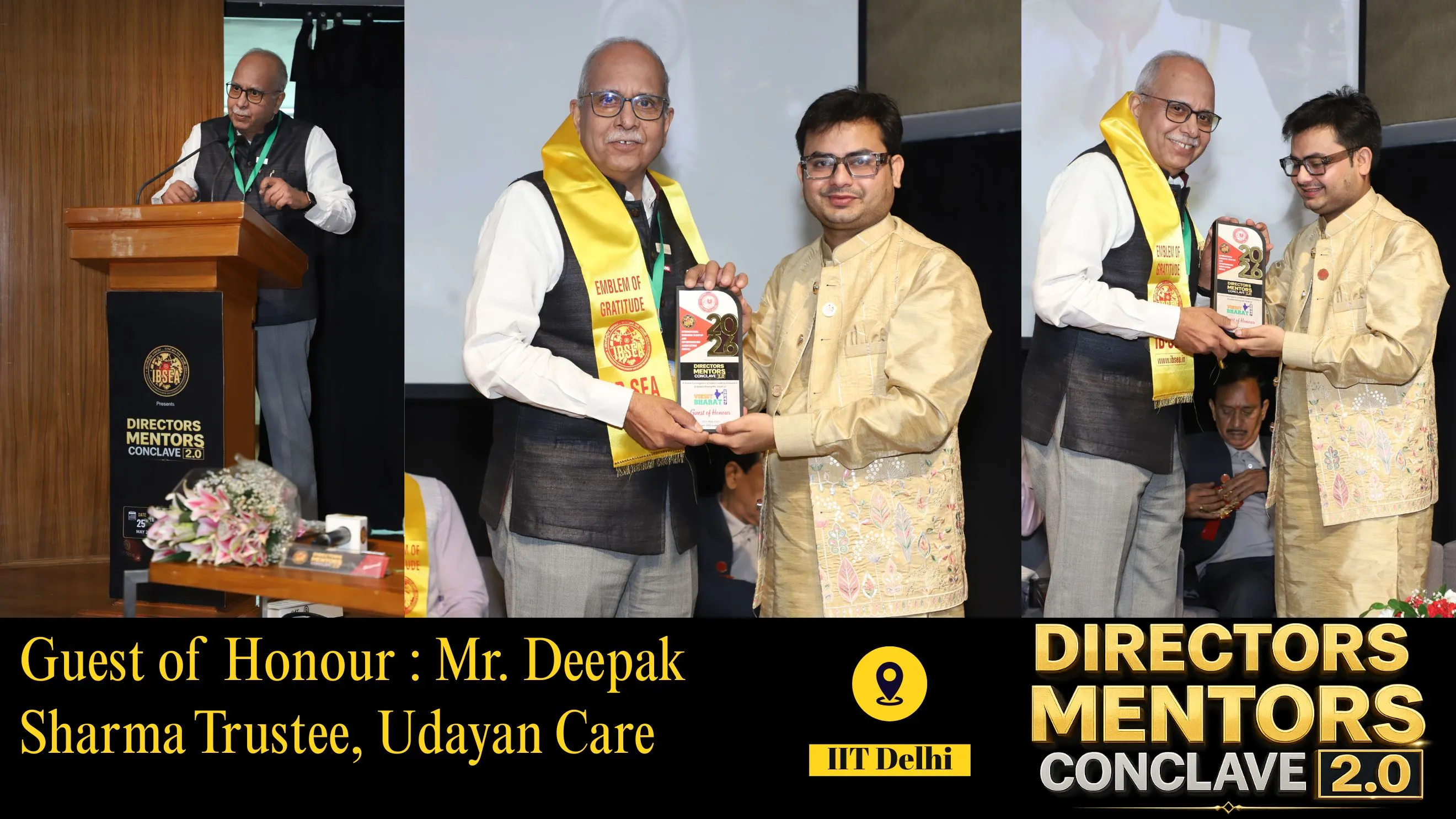 GUEST OF HONOUR MR. DEEPAK SHARMA INSPIRES STARTUPS WITH VISION OF INDIA 2027 AT IBSEA DIRECTORS & MENTORS CONCLAVE 2.0